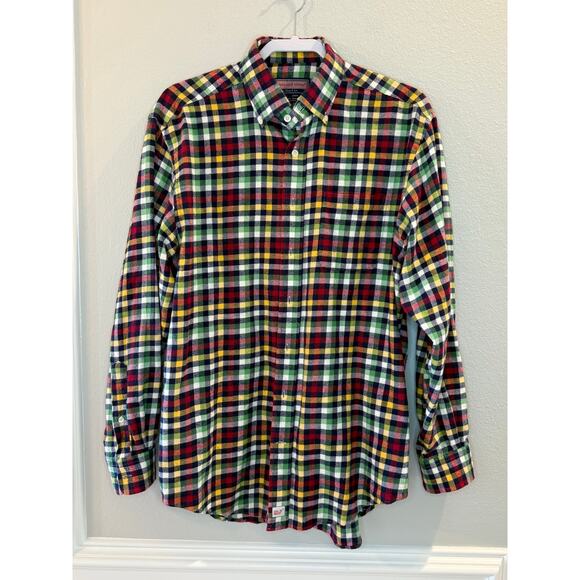 Vineyard Vines Men's Multicolor Plaid  Button Up Flannel Murray Shirt Sz M - Picture 1 of 6